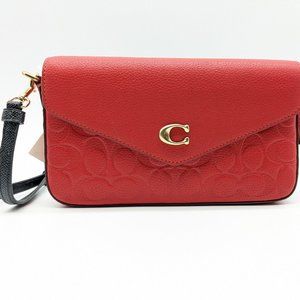 COACH Signature embossed leather Wyn small crossbody bag - SPORT RED